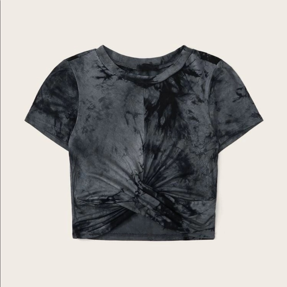 Tie Dye Twist Front Top